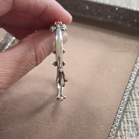 American West Sterling Multi Gemstone Cuff Bracelet - Picture 9 of 12